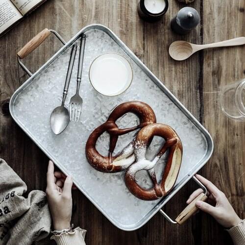 Baking bread snack fruit storage tray binaural ears dinner plates dinner set plates and dishes