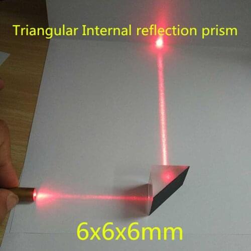 2pcs 6x6x6mm 6*6*6mm Right Angle K9 Triangular Internal Reflecting Prism Lens
