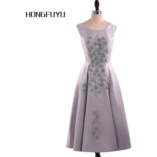 Real Picture Satin A Line Scoop Neck Lace Up Short Cocktail Dresses 2017 Sleeveless Sequined Beading Cocktail Dress HFY62903