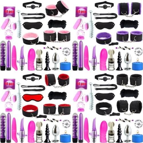 RXJD Sex Bondage Velvet Leather Bondage Sets Restraint Kits Adult Sex Toys for Women and Couples