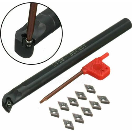 S12M-SDUCR07 CNC Insert Internal Lathe Threading Boring Bar Turning Tool Holder w/10