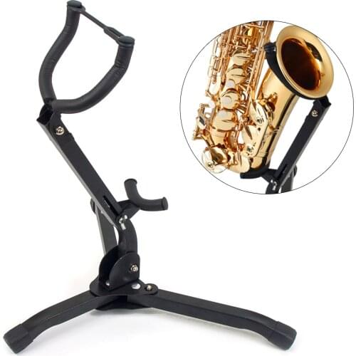 Folding Alto Saxophone Stand Sax Tenor Saxophone Stand Holder Tripod Portable Foldable Adjustable Woodwind Instruments Accessory