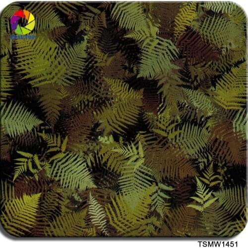 TSMW1451 real trees 1M*10M Camouflage Water Transfer Printing Film hydrographic film