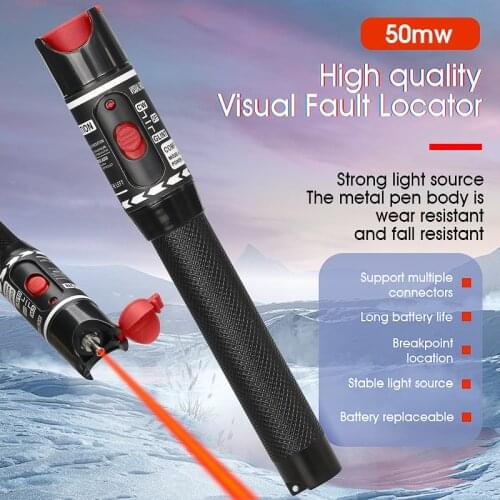 VLF Laser 50MW/30MW/20mw/10MW Visual Fault Locator, Fiber Optic Cable Tester 10-50km Range VFL can choose LC adapter for VFL