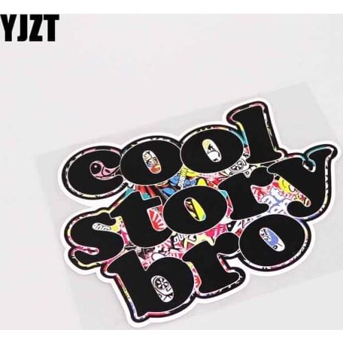 YJZT 14CM*10CM Interesting COOL STORY BRO Car Sticker Decals Car-styling PVC 13-0365