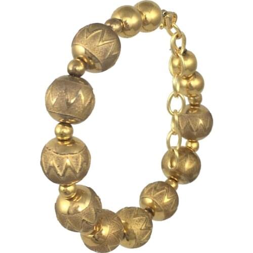 Bracelet 24k Gold-Painted Glass Beaded Handmade Woman Fashion Jewelry Made In Turkey