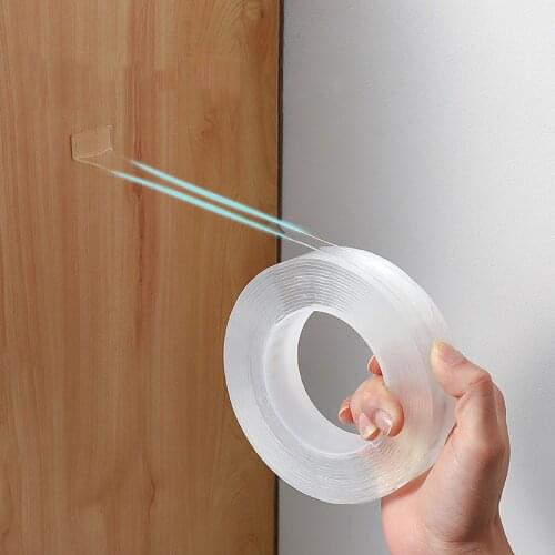 1/3m/5m nano tape double sided tape silicone gekko foam tape adhesive gekkotape Reusable Can Washed Acrylic Fixing Tape