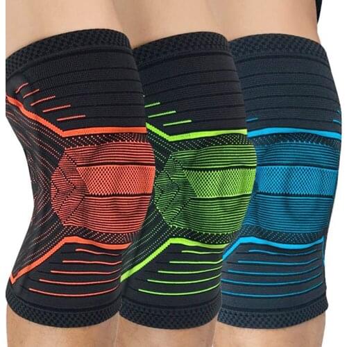 1 Pcs Knee Pads Silicone Spring Sports Outdoor Basketball Protective Meniscus Leg Cover Running Fitness Squat Knee Protector