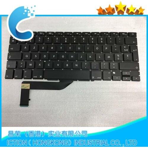 10pcs/lot 100%New FR French keyboard For MacBook Pro Retina 15.4" A1398 FR French keyboard 2012 2013 2014 2015Year