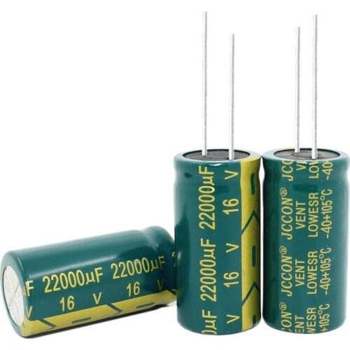 20pcs/lot 16V 22000UF 18*35mm high frequency low impedance aluminum electrolytic capacitor 22000uf 16v