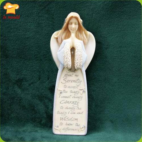2020 New Belief Christian Angel Gel Mold Catholic Pendant Gypsum Aroma Silicone Mould Sheet Candle