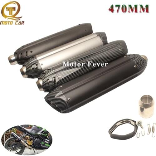 470MM 370MM Motorcycle Exhaust 470MM DB Killer Escape Muffler 51MM for Kawasaki Z250 Z750 Z1000 cb1000r cbr250r MIVV Exhaust