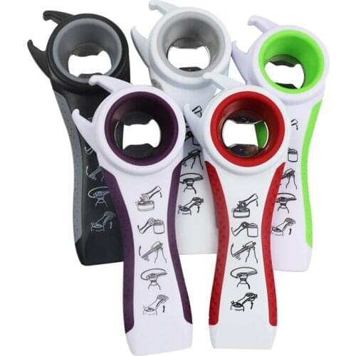 5 in 1 Multi function multi-function Stainless Steel plastic Can jar bottle open can Opener Beer Good Kitchen Tool tools