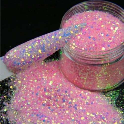 50g UV Color Changing Glitter, Sun-Activated Glitter 1/24"-1/128 Photochromic loose pigment Nail Glitter Holographic Sequins,877