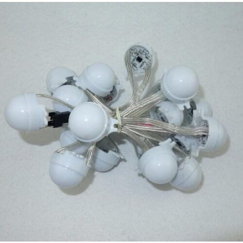 Promotion!!! 20pcs WS2811 3leds rgb pixel led module,milky cover,DC12V,30mm diameter;with transparent wire