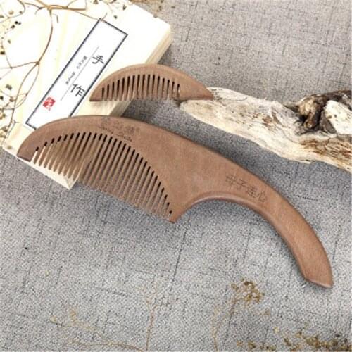 CGN Professional Health Care Comb Anti-static Massage Sandalwood Wood Comb Handmade Beauty Hair Brush Wedding Gift Freeshipping