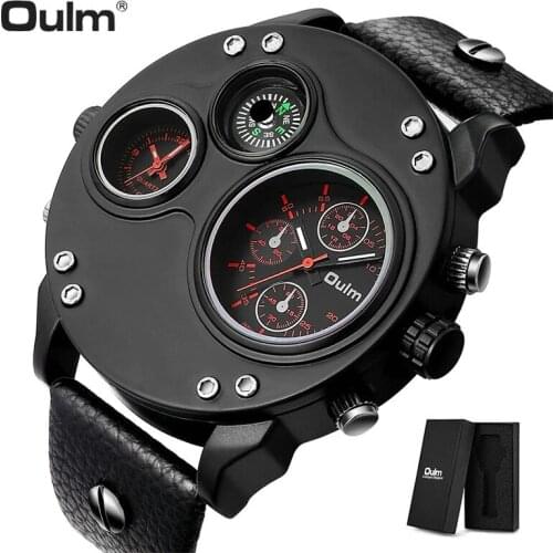 OULM Quartz Watch Men Army Mens Watches 2021 Top Brand Luxury Strap Male Big Dial Wristwatch Gift часы мужские спортивные