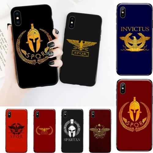 SPQR Roman Imperial legion Phone Case for iPhone 11 12 mini pro XS MAX 8 7 6 6S Plus X 5S SE 2020 XR