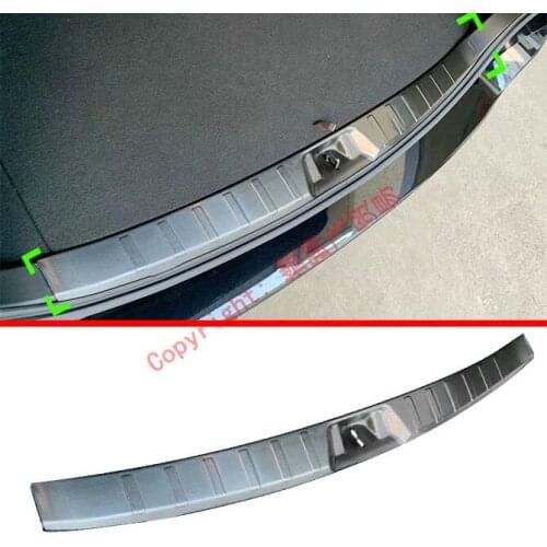 Black Stainless Steel Interior Rear Bumper Protection Trunk Sill Decorative Plate Pedal For Subaru Forester SK 2018 2019