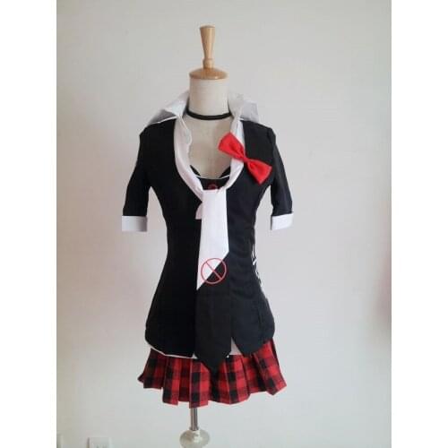 Danganronpa Cosplay Anime Dangan Ronpa Junko Enoshima Cosplay Costume School Uniforms with wig