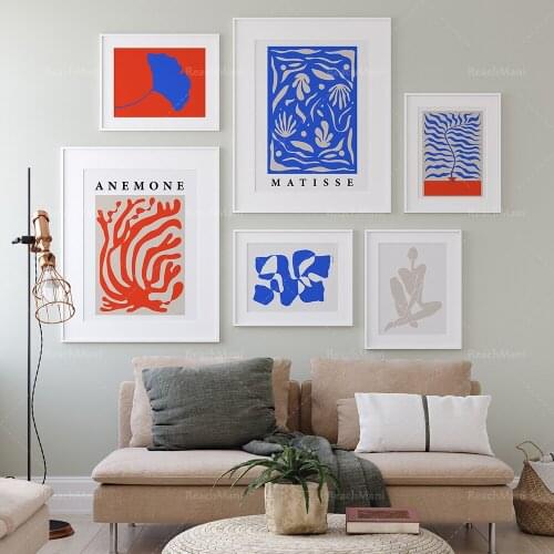 Matisse Set of 6 Prints, Henri Matisse Bundle Art Print set, Matisse Abstract Art, Matisse Gallery Wall Art, Matisse Prints, Mod