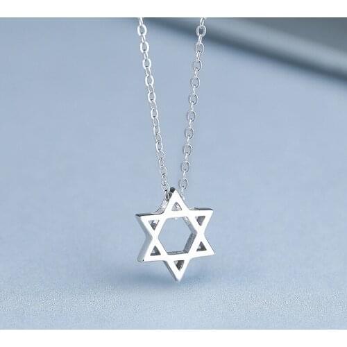 2018 New Slide Trendy None L&p Real 925 Six Awn Star Necklace For Women Necklaces Fashion Fine Jewelry Wholesale Christmas Gift