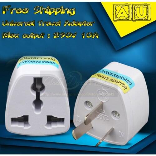 110V-250V 10A International Universal Travel Adapter Euro EU UK US to AU Plug Converter Australia Wall Socket Adaptor Adaptador