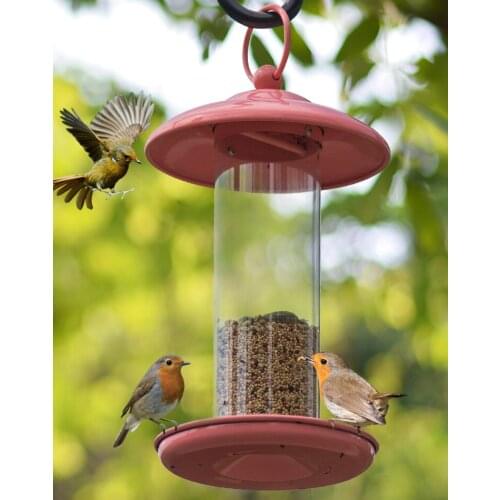 Wild Bird Feeder Tube Outdoor Home Balcony Hang Pet Food Feeder