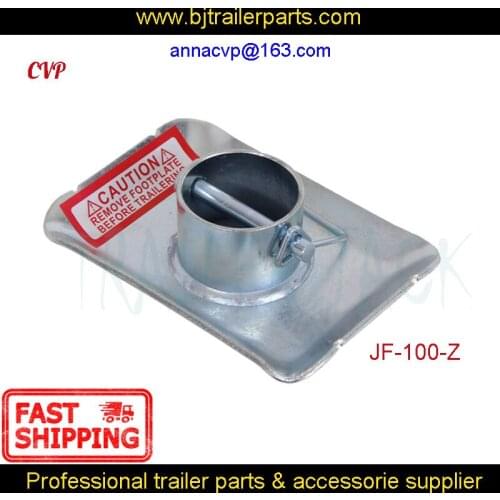 Removabl 2" Round Leg Trailer Jack Foot Plate with Pin for A Frame Car Utility Cargo Univer Use Camper Caravana RV Parts
