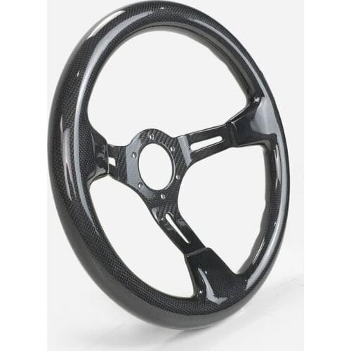 EPR Universal Fit R Type Carbon Fiber Steering Wheel 350mm diameter, deep around 60mm, 6 bolts 70mm PCD Fibre Inner Tuning Kit