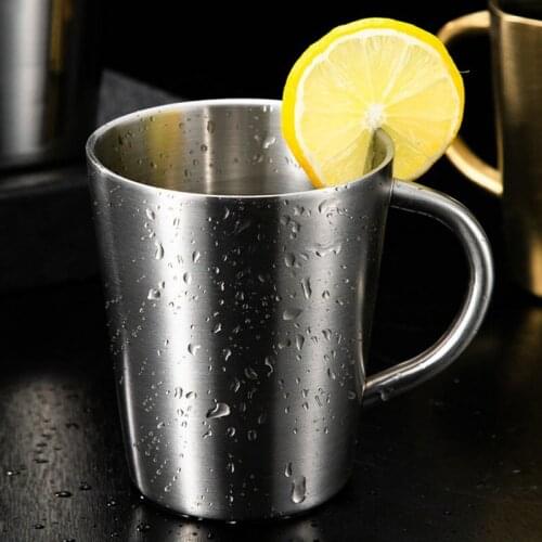 Double Wall Stainless Coffee Mug 300ml Portable Termo Cup Travel Tumbler Coffee Jug Milk Tea Cups Double Office Water Mugs