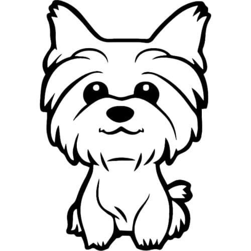 S51456# Various Sizes/Colors Car Stickers Vinyl Decal Yorkshire Terriers Motorcycle Decorative Accessories Creative