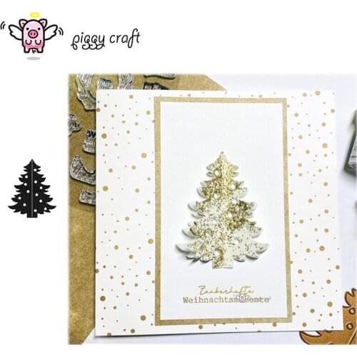 Piggy Craft metal cutting dies cut die mold Christmas tree decoration Scrapbook paper craft knife mould blade punch stencils die