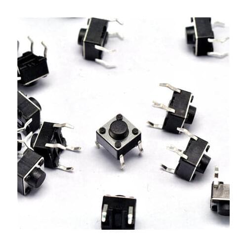 50pcs Tact Switch Micro switch 6*6*5mm H5mm Through Hole SPST-NO