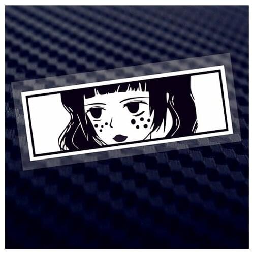 Lovely Freckled Face Girl Car Styling Sticker Auto Oil Tank Window Body Vinyl Computer Case Decals