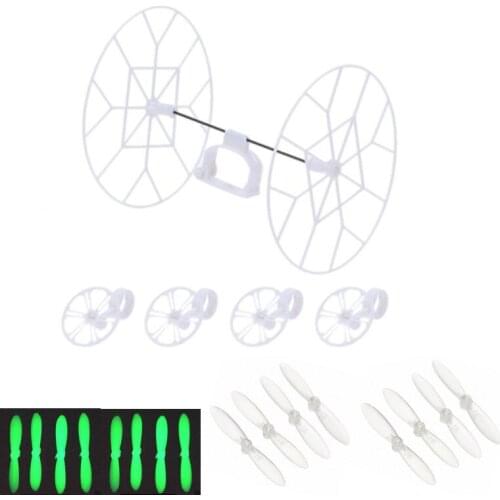 Protection Wheels 4 on the transparent propeller 4 of the luminous propeller For Cheerson CX10A CX 10 JJ810 JJ820 RC Quadcopter