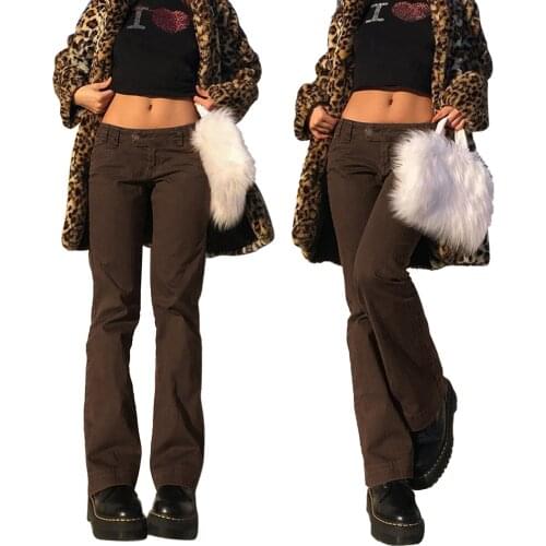 2021 New Women’s Straight Slim Mid-waist Stretch Jeans, Solid Color Lounge Flare Leggings Long Pants Fashion