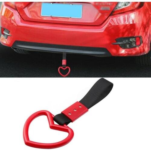 1PCS Car Ring Heart JDM Train Bus Handle Hand Strap Car Styling Anti-Static Canceller Road Travel Avoid Antistatic