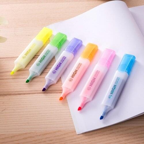 1pc Deli Highlighter Art Drawing Writing Markers Pen Fast Dry Fluorescent Bright Color Office School Supplies Student Stationery