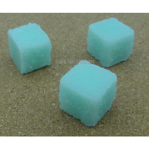 1pcs/lot resin solid light blue color sugar 14mm Cabochons Hair Bow Center Card Frame Making Craft DIY B302-8
