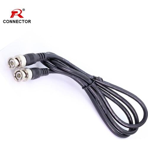 1pc BNC to BNC wire connector, Black color, 100mm/39.37" Length