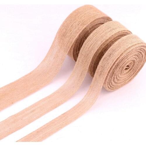 10Meters Natural Wedding Jute Burlap Ribbon Bow Crafts DIY Jute Rope Cord String Twine Fabric Party Gift Wrapping Decoration