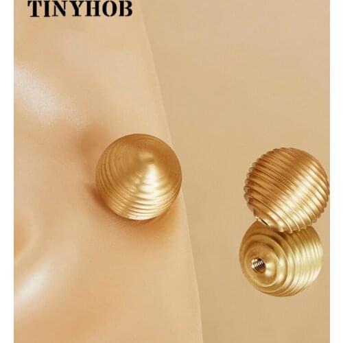3 Types Brass Ball Handle Nordic Cabinet Knobs Light Luxury Drawer Wardrobe Pulls Golden Furniture Handle