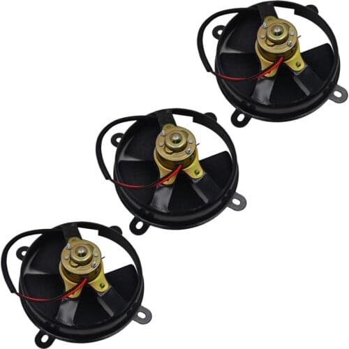 3x 6" D152mm 5-blade 12V Radiator Thermo Cooling Fan For 150cc ATV Buggy Black