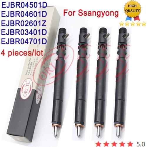 4PC EJBR04701D EJBR04501D Auto Fuel Injector EJBR04601D EJBR02601Z A6640170222 6650170321 Nozzle For Delphi SSANGYONG Euro 3
