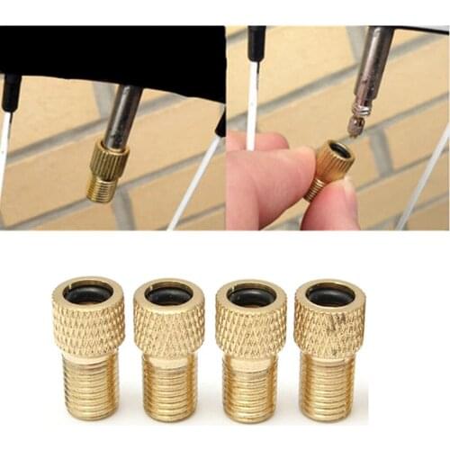 4pcs Presta To Schrader Adaptors Bicycle Pump Tire Air Inflator Valve Connectors Mountain Bike Pump Connector Bike Tire Tube