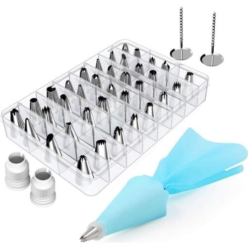 42pcs/set Cake Decorating Supplies Sets with Icing Tips, Pastry Bags, Piping Nozzles Coupler for Cake Decoration Baking Tools