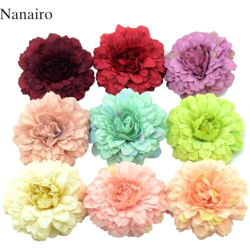 5PCS 7cm Chrysanthemum Artificial Silk Flower Head For Home Wedding Party Decoration Wreath Scrapbooking Fake Sunflower Flowers