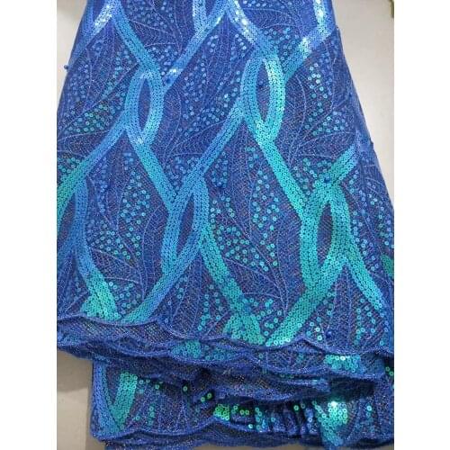 5yards/bag Embroidery sequins magic color new fashion fabric for wedding dress design LF87