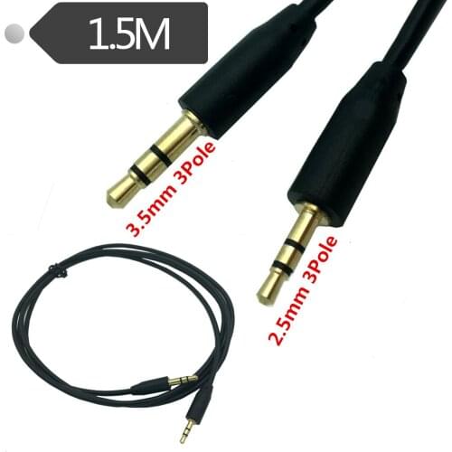 2.53.5 audio cable headphone adapter to recording cable 2.5mm to 3.5mm male to male conversion cable